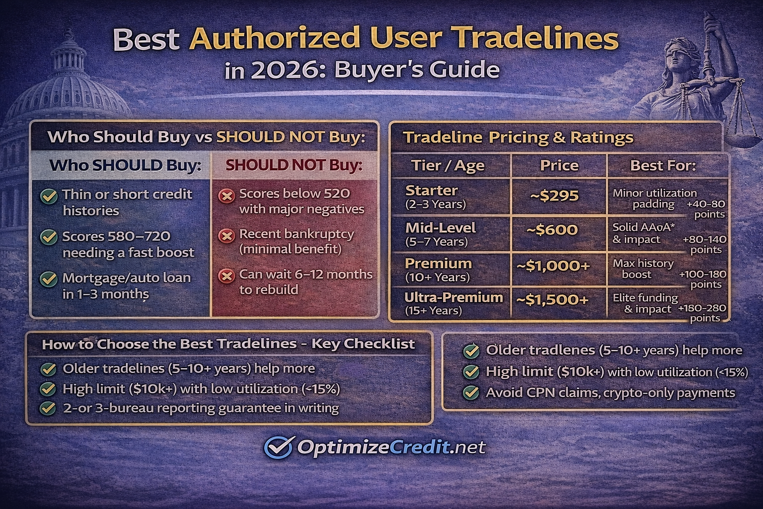Best authorized user tradelines guide for 2026, educational infographic - Free Credit Stock Photo