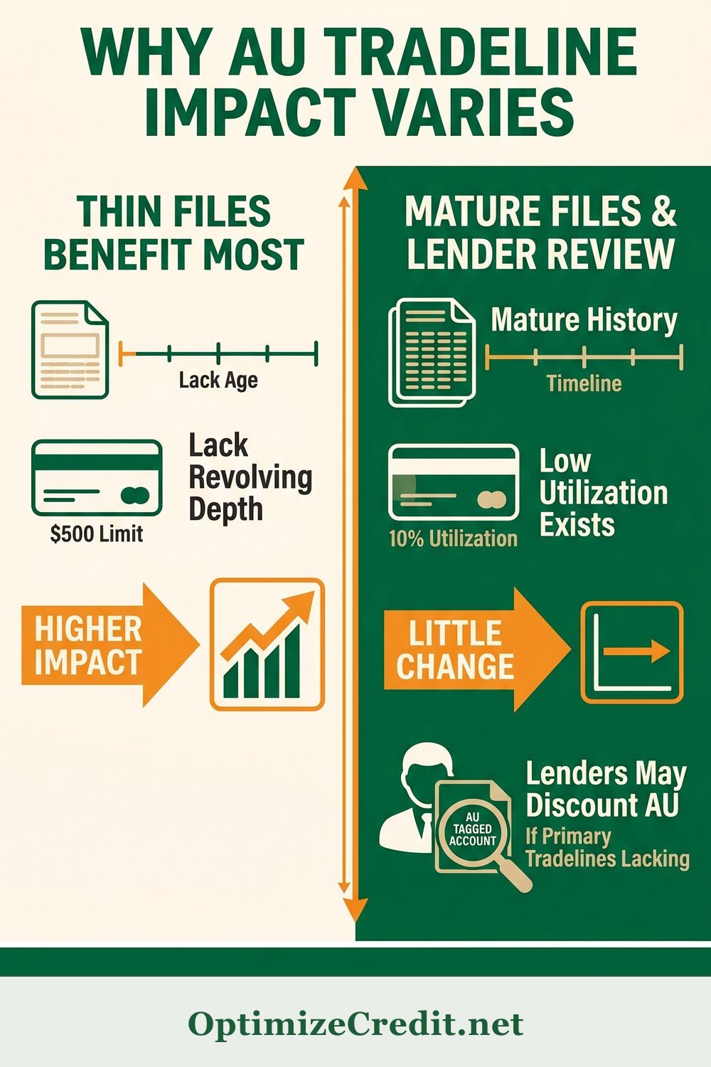 Why Do Authorized User Tradelines Help Some Credit Files More Than Others? infographic — OptimizeCredit.net