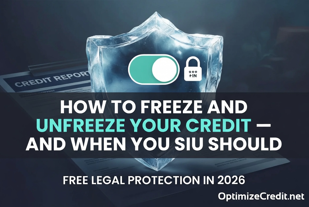 Flowchart explaining how to freeze and unfreeze credit at all three bureaus