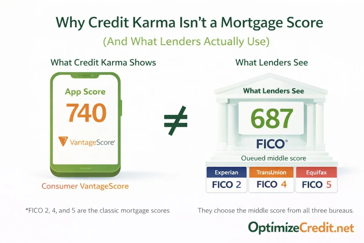 Why Credit Karma Isn't a Mortgage Score (And What Lenders Actually Use)