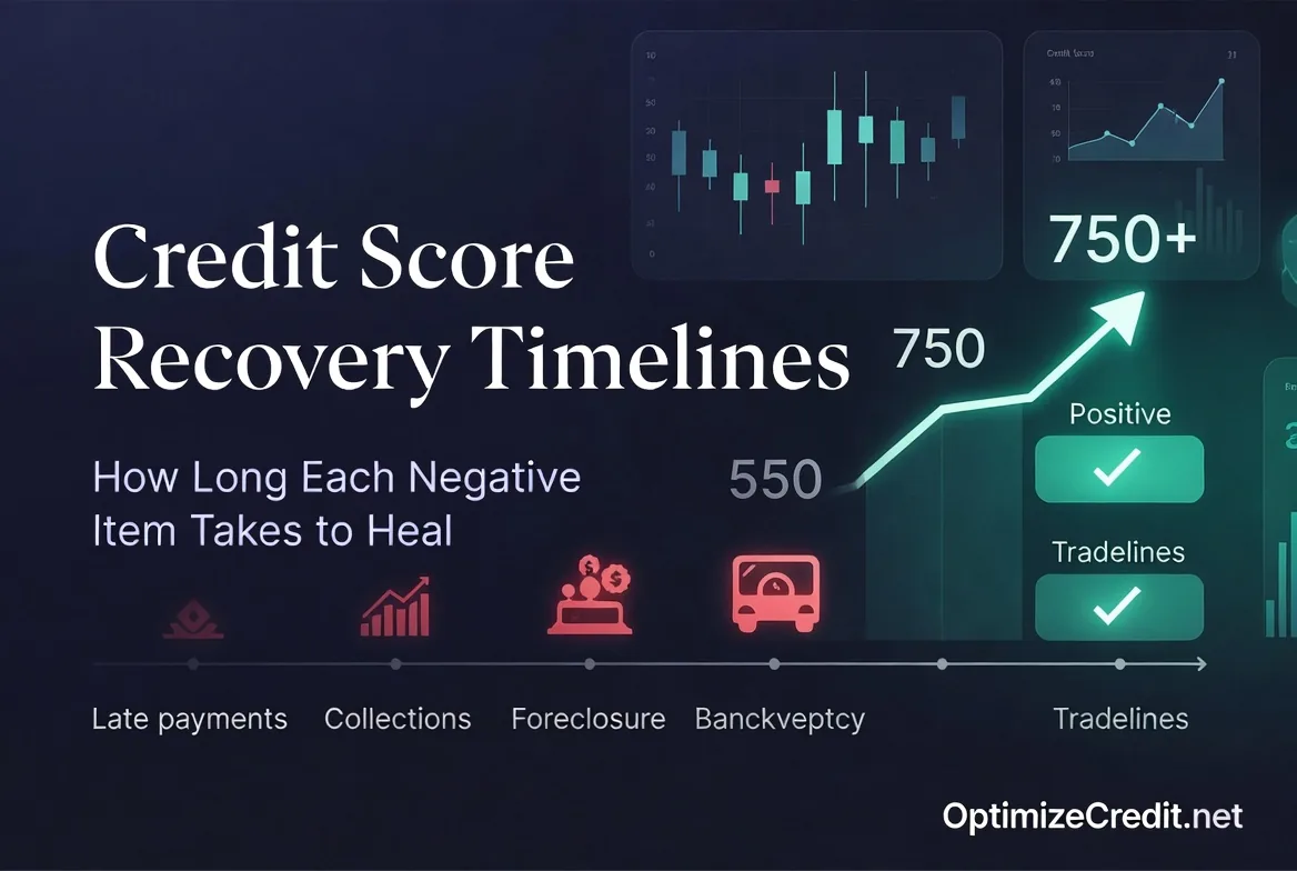 Comprehensive timeline for credit recovery across life transitions and negative items