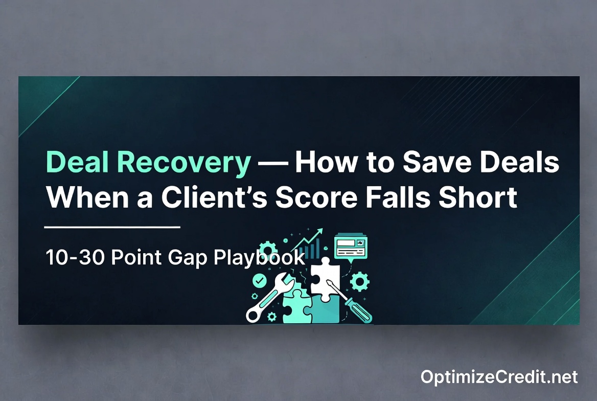 Deal Recovery: How to Save Deals When a Client's Score Falls Short