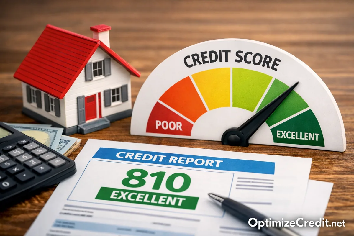 Credit score range chart from poor to exceptional with lender approval thresholds