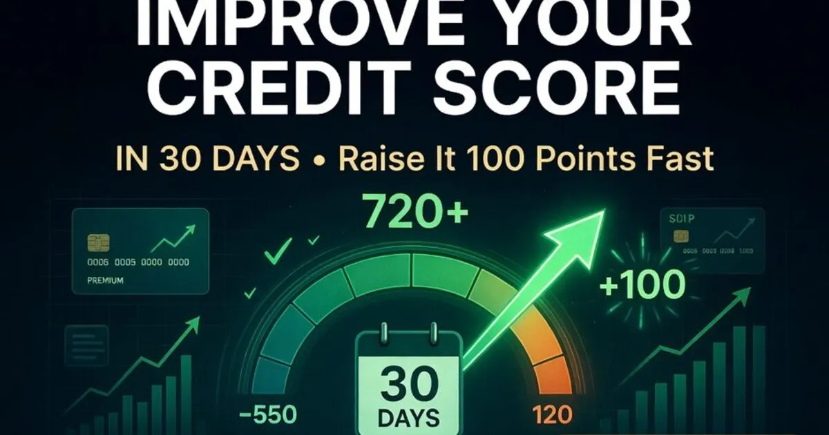 30-day credit score improvement action plan with weekly milestones