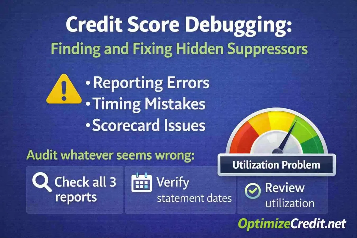 Credit Score Debugging: How to Find and Fix Hidden Score Suppressors