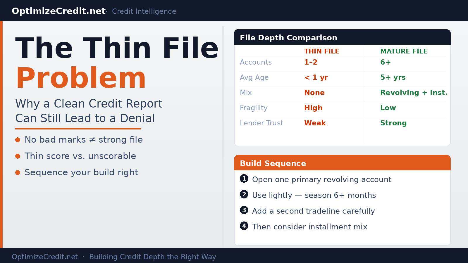 The Thin File Problem: Why a Clean Credit Report Can Still Lead to a Loan Denial