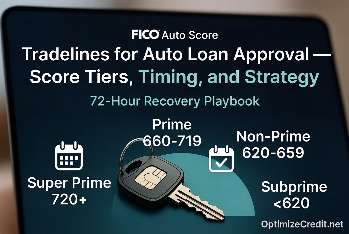 Chart showing minimum credit scores needed for auto loan approval tiers