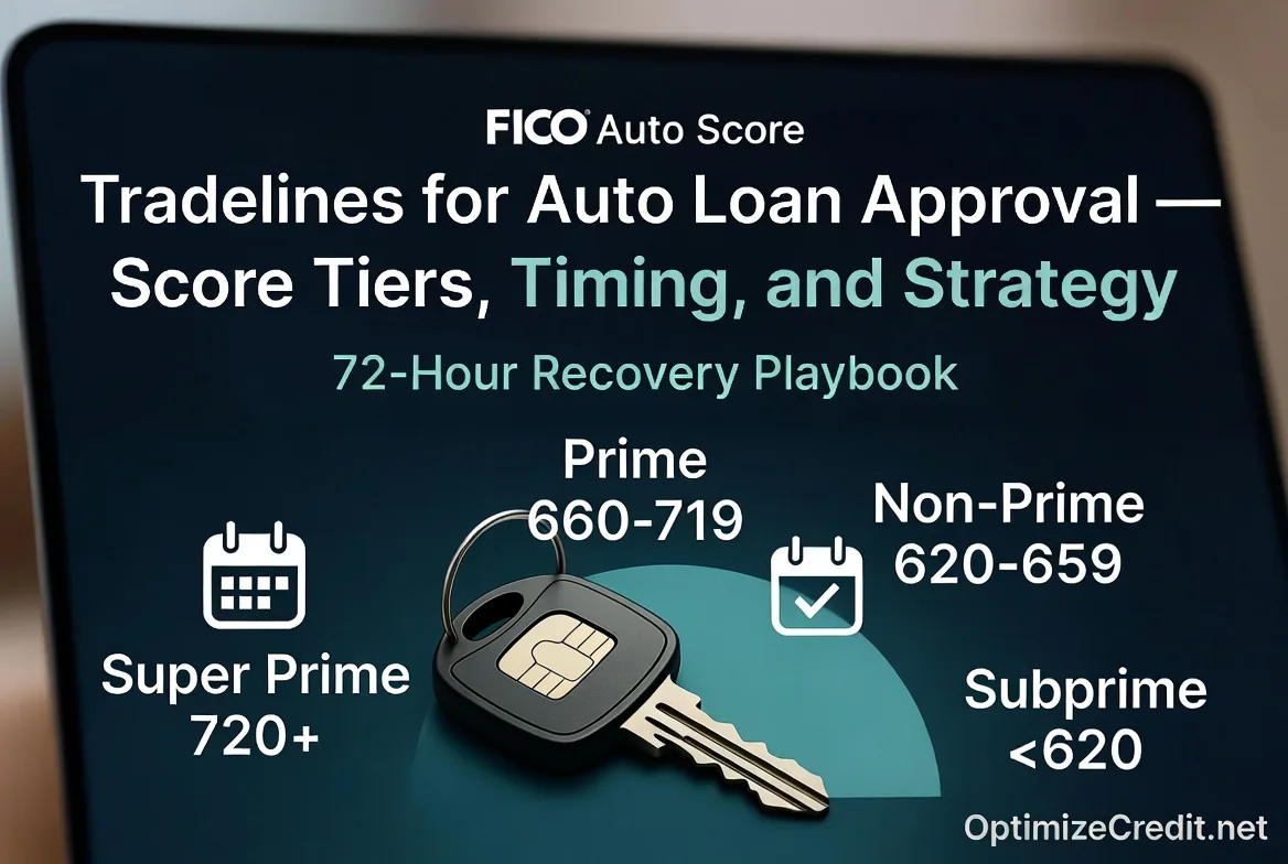 Chart showing minimum credit scores needed for auto loan approval tiers