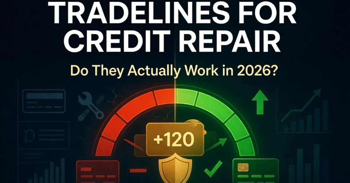 Decision tree showing when tradelines help credit repair versus when they do not