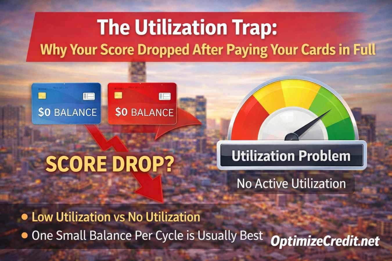 The Utilization Trap: Why Your Score Dropped After Paying Your Cards in Full