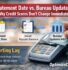 Infographic explaining the timing difference between a credit card statement date and a bureau reporting update.